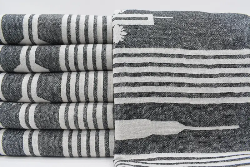 Personalized Turkish Towel, Organic Beach Towel, Bridal Shower Favor, 70x36 Cotton Striped Towel, Custom Turkish Towel, Soft towel, Beach Towel Gift - 1