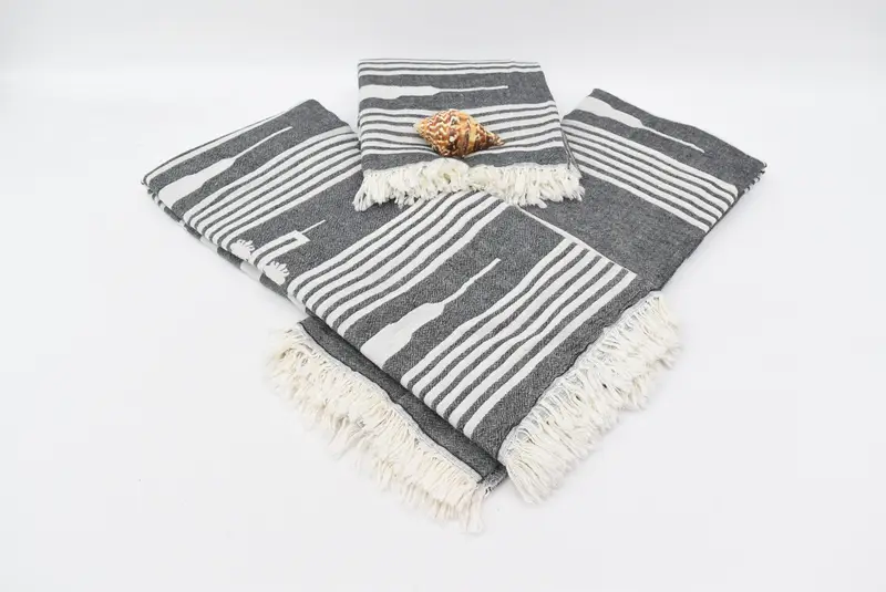 Personalized Turkish Towel, Organic Beach Towel, Bridal Shower Favor, 70x36 Cotton Striped Towel, Custom Turkish Towel, Soft towel, Beach Towel Gift - 8