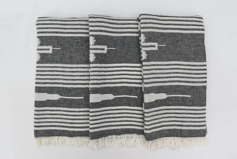 Personalized Turkish Towel, Organic Beach Towel, Bridal Shower Favor, 70x36 Cotton Striped Towel, Custom Turkish Towel, Soft towel, Beach Towel Gift - 6