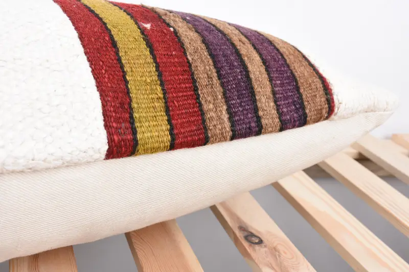 12x36 Rainbow Pillow Sham, Pillow Cover, Vintage Kilim Throw Pillow, Retro Pillow Sham, Turkish Pillow, Pillow for Couch - 7