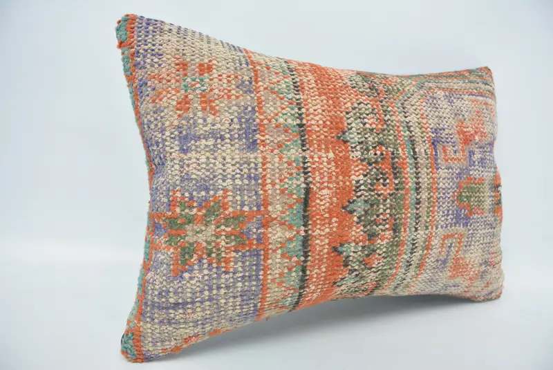 16x24 Blue Pillow Sham, Farmhouse Pillow Cover, Ikat Cushion Case, Vintage Kilim Throw Pillow, Pillow for Sofa, Boho Pillow, Pillow Cover - 3