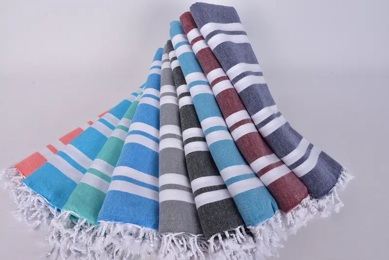 Wedding Favors, 70x40 Cotton Striped Towel, Sand-free towel, Lightweight Turkish towel, Best Friend Christmas Gift, Miami Bachelorette Party Favors - 4