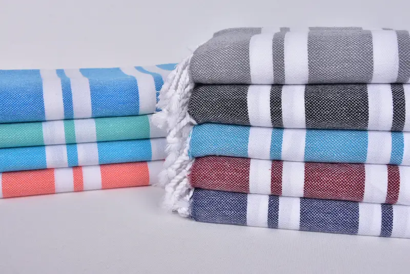 Wedding Favors, 70x40 Cotton Striped Towel, Sand-free towel, Lightweight Turkish towel, Best Friend Christmas Gift, Miami Bachelorette Party Favors - 1