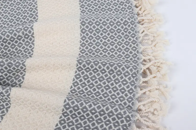 Personalized Bridesmaid Gift, Engagement Gift, 70x40 Cotton Geometric Towel, Thin towel, Luxury Turkish beach towel with fringe, Turkish bath towel - 8