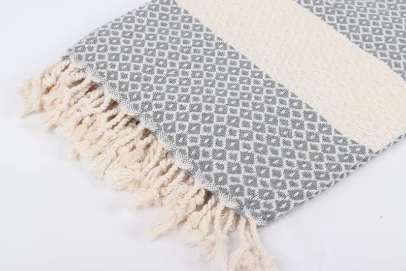 Personalized Bridesmaid Gift, Engagement Gift, 70x40 Cotton Geometric Towel, Thin towel, Luxury Turkish beach towel with fringe, Turkish bath towel - 7