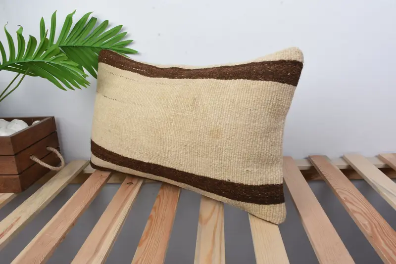 Pillow, 12x20 Beige Pillow Sham, Pillow for Couch, Ikat Pillow Cover, Pillow for Sofa, Authentic Cushion, Antique Pillows, Aztec Cushion Cover - 5