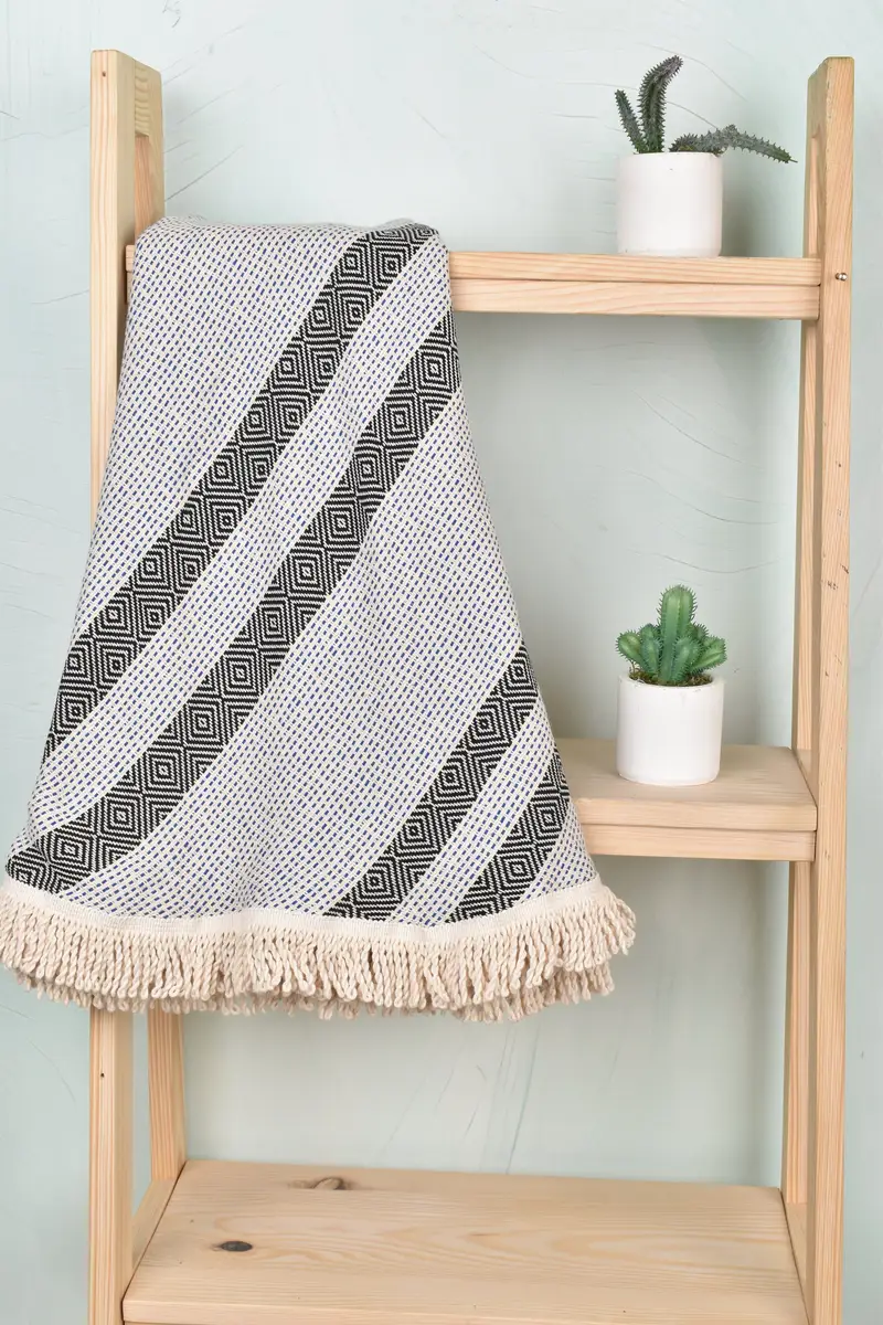 Grandma Gift, Embroidered Towel, 64x64 Cotton Round Diamond Towel, Bachelorette Party Favors, Sand-resistant Turkish towel for travel, Travel towel - 8