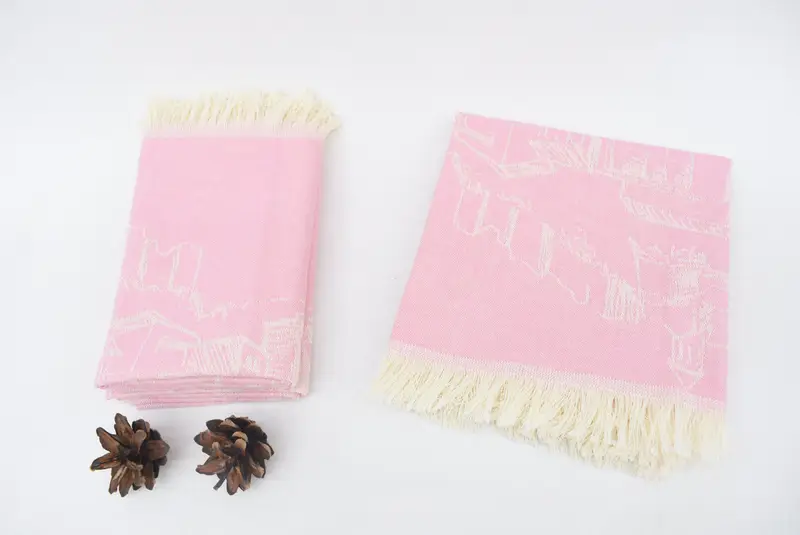 Personalisierte Geschenke, Hauswärmungsgeschenke, Hochzeitsbevorzugungen, 28x20 Baumwolllandschaft gemustertes Handtuch, Monogrammküchentuch, Personalized Gift für sie - 7