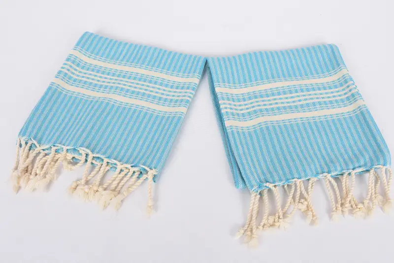Favor de la fiesta de viaje de la niña, un paño de cocina personalizado, toalla a rayas de algodón de 40x18, ideas de regalos de mejor amigo, toalla de mano personalizada, toalla de cocina - 6