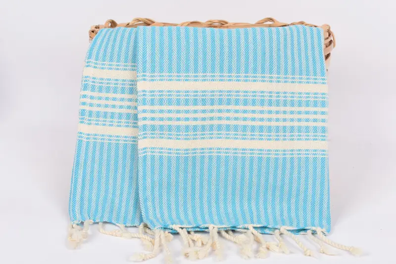 Favor de la fiesta de viaje de la niña, un paño de cocina personalizado, toalla a rayas de algodón de 40x18, ideas de regalos de mejor amigo, toalla de mano personalizada, toalla de cocina - 5