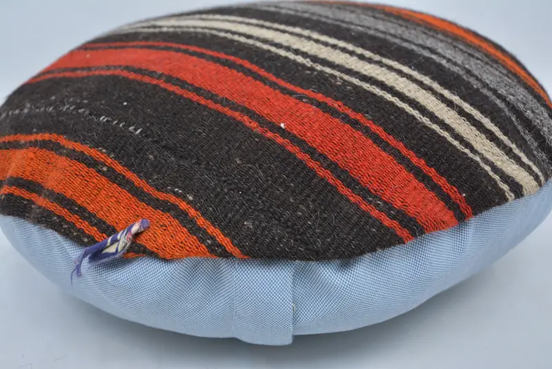 Kilim Cushion Sham, Wool Kilim Pillow Cushion, Turkish Kilim Pillow, 20x20 Brown Pillow Case, Antique Pillows, Cushion Cover - 5