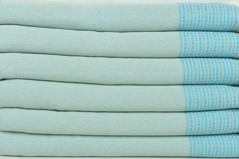 Woven Blanket, Personalized Gift For Him, Boho Throw Blankets, 96x92 Cotton Striped Towel, Personalized Gifts, Organic Throw, Organic Beach Blanket - 2