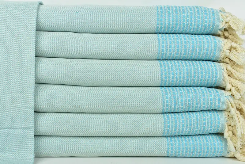 Woven Blanket, Personalized Gift For Him, Boho Throw Blankets, 96x92 Cotton Striped Towel, Personalized Gifts, Organic Throw, Organic Beach Blanket - 1