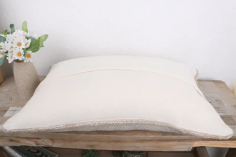 Vintage Kilim Pillow, 12x20 White Pillow, Cushion Case, Antique Pillows, Kilim Rug Pillow Sham, Outdoor Patio Pillow, Ethnical Kilim Rug Pillow - 7