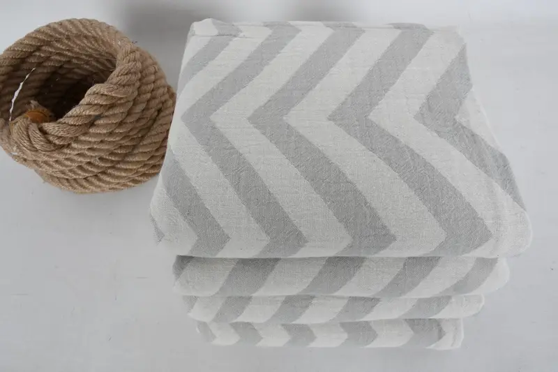 Wedding Gifts Towel, Custom Beach Towel, Personalized Turkish Towel, Bachelorette Party Favors Beach, 70x40 Cotton Zigzag Design Towel, Gym Towel - 4