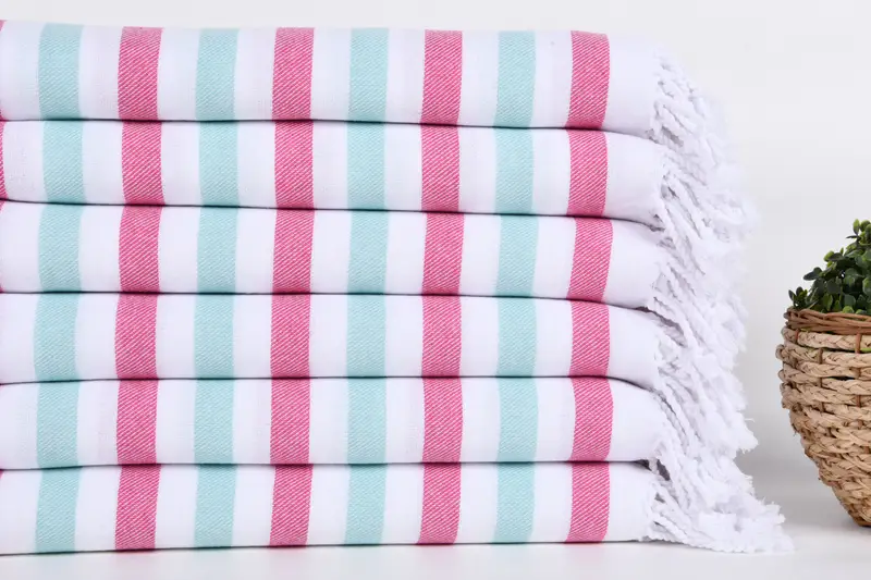Bachelorette Party Gifts Bridesmaids, Valentines Gift, 70x40 Cotton Striped Towel, Spa Towel, Turkish Towel Beach, Beach Size Towel, Organic towel - 2