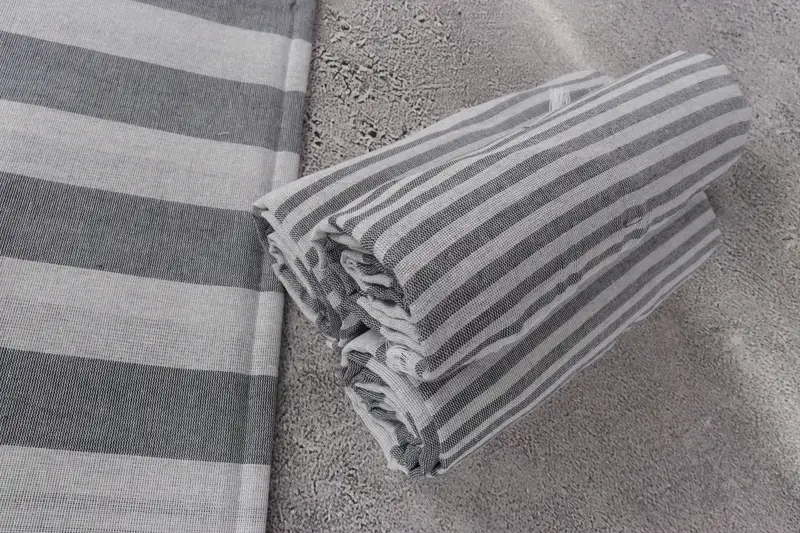 68x36 Cotton Striped Towel, Embroidered Turkish Towel, Towel With Name, Turkish beach towel, Handmade Gift, Quick-dry towel, Wedding For Favor - 8