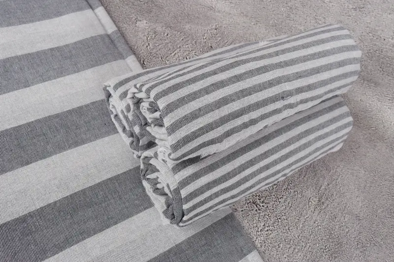68x36 Cotton Striped Towel, Embroidered Turkish Towel, Towel With Name, Turkish beach towel, Handmade Gift, Quick-dry towel, Wedding For Favor - 7