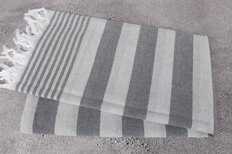 68x36 Cotton Striped Towel, Embroidered Turkish Towel, Towel With Name, Turkish beach towel, Handmade Gift, Quick-dry towel, Wedding For Favor - 6