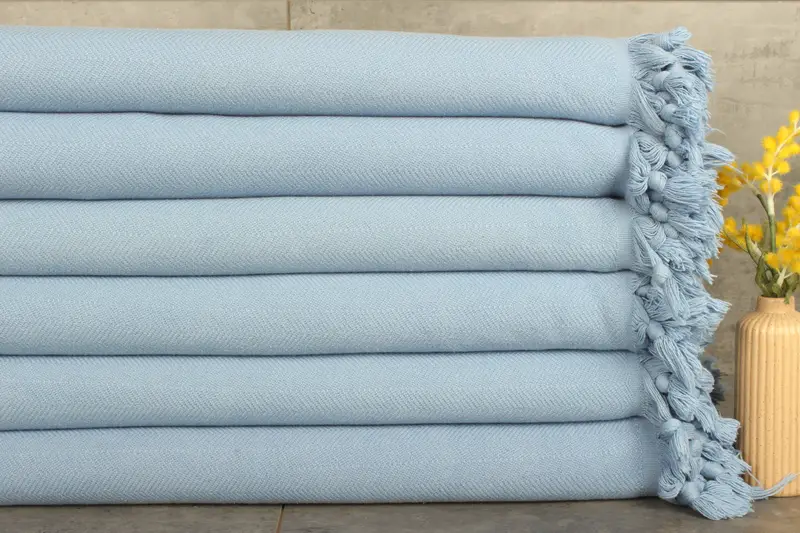 Throw Blanket Couch, 88x70 Cotton Stonewashed Chevron Towel, Woven Blanket, Aesthetic Blanket, Custom Shower Curtain, Home Gift, Bridesmaid Gifts - 1