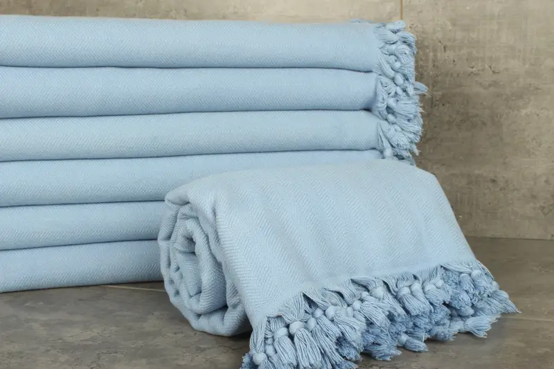 Throw Blanket Couch, 88x70 Cotton Stonewashed Chevron Towel, Woven Blanket, Aesthetic Blanket, Custom Shower Curtain, Home Gift, Bridesmaid Gifts - 2