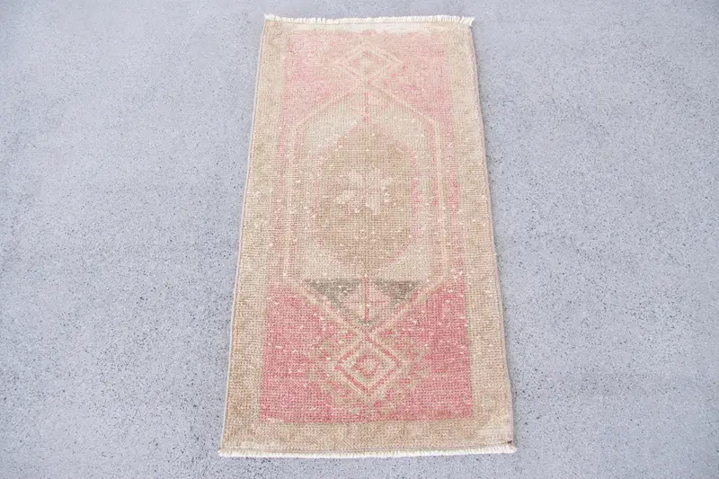 Pink Beige Rug, 1,6x3,1 ft Solid Comfort