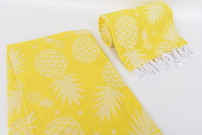 Beach Theme Wedding Gift, Girls Weekend Favors, Turkish Towel USA, 70x36 Cotton Pineapple Design Towel, Custom Gift, Gift For Mom, Wedding Favors - 8