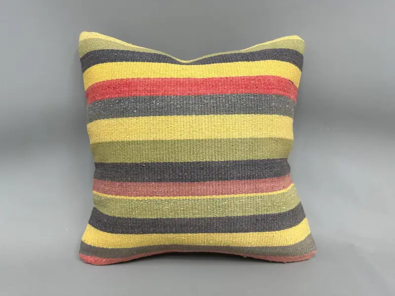 Home Decor Pillow, Seat Cushion, 20x20 Green Pillow, Kilim Pillow, Kilim Cushion Sham, Cushion Case, Patio Pillow Cover, Turkish Rugs Cushion Cover - 4
