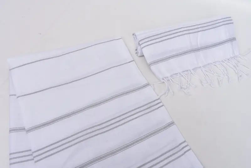 40x24 Pamuklu çizgili havlu, onun için hediye, monogram mutfak havlu, banyo havlu, gelin duş iyiliği, nedime hediyeleri, en iyi düğün hediyesi - 7