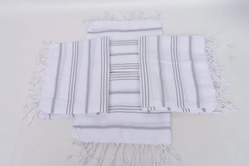40x24 Pamuklu çizgili havlu, onun için hediye, monogram mutfak havlu, banyo havlu, gelin duş iyiliği, nedime hediyeleri, en iyi düğün hediyesi - 6