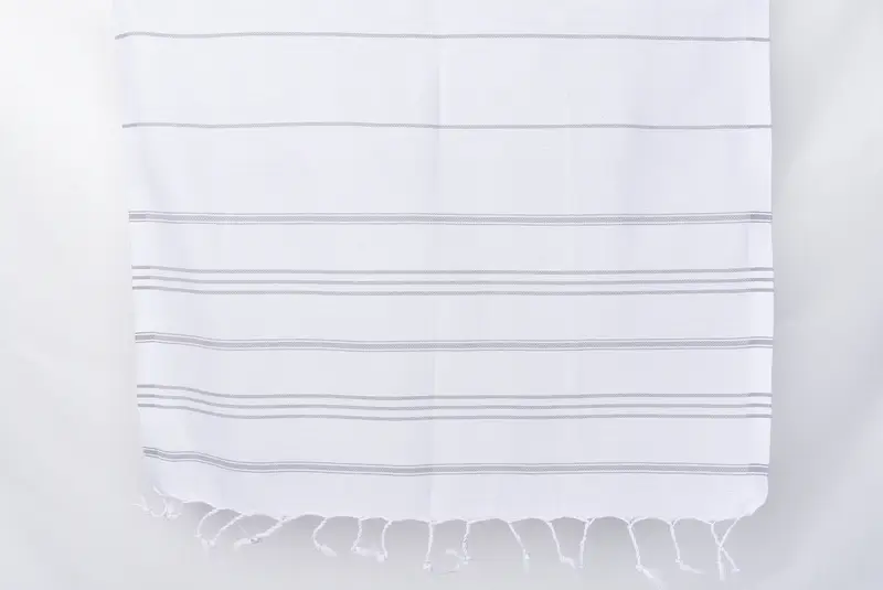 40x24 Pamuklu çizgili havlu, onun için hediye, monogram mutfak havlu, banyo havlu, gelin duş iyiliği, nedime hediyeleri, en iyi düğün hediyesi - 8