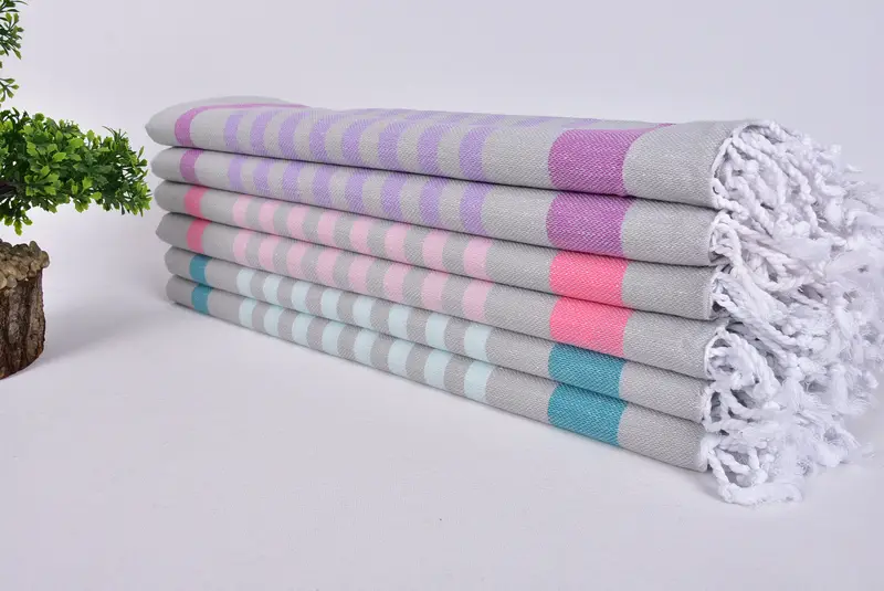 Travel Towel, 70x40 Cotton Striped Towel, Custom Bath Towel, Personalised Gift, Cotton towel, Organic towel, Beach Towel Bulk, Turkish Towel Beach - 3