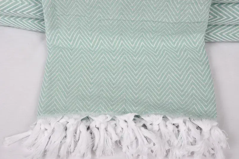 Oversized Beach Towel, 96x80 Cotton Chevron Towel, Turkish Blanket, Girl Trip Party Favor, Personalized Blanket, Throw Blanket Couch, Employee Gifts - 1