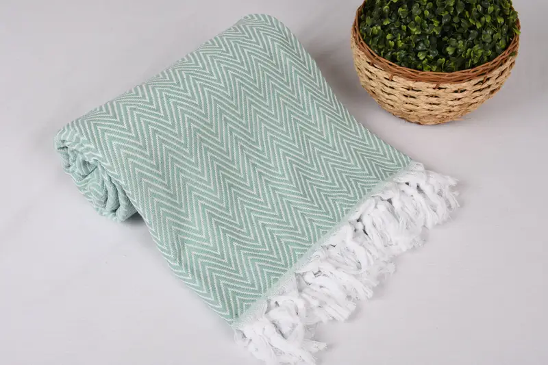 Oversized Beach Towel, 96x80 Cotton Chevron Towel, Turkish Blanket, Girl Trip Party Favor, Personalized Blanket, Throw Blanket Couch, Employee Gifts - 3