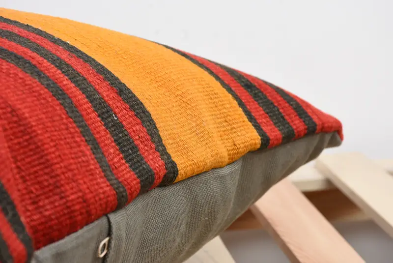 Bolster Cushion, Boho Pillow Sham Cover, Cushion Cover, 20x20 Red Pillow, Interior Designer Pillow, Yoga Cushion Case, Gift Pillow - 7