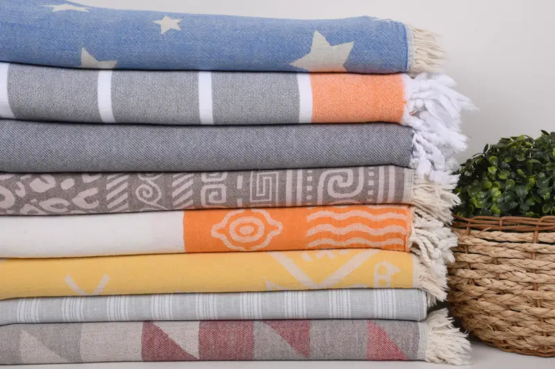 Housewarming Gift, Peshtemal Towel USA, 70x40 Cotton Set of 8 Towel, Welcome Wedding Gift, Turkish Bath Towel Set, Turkish towel, Bachelorette Gifts - 2