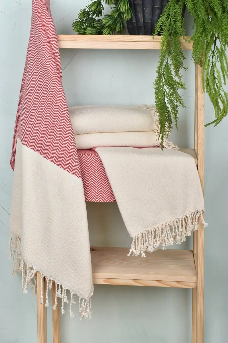Traditional Turkish peshtemal for hammam, Bath towel, Organic Towel, 70x36 Cotton Zig zag Towel, Beach Towel Gift, Baby Boy Gift, Custom Beach Towel - 7