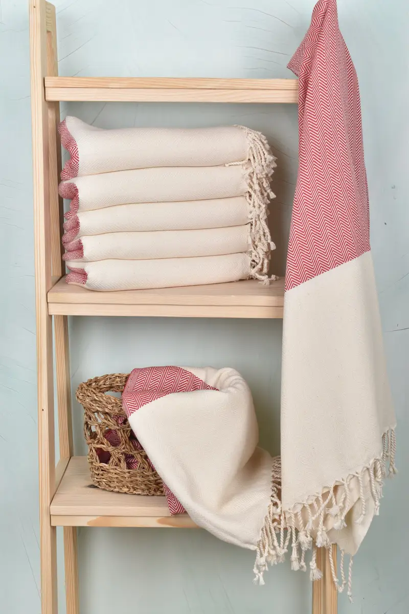 Traditional Turkish peshtemal for hammam, Bath towel, Organic Towel, 70x36 Cotton Zig zag Towel, Beach Towel Gift, Baby Boy Gift, Custom Beach Towel - 4