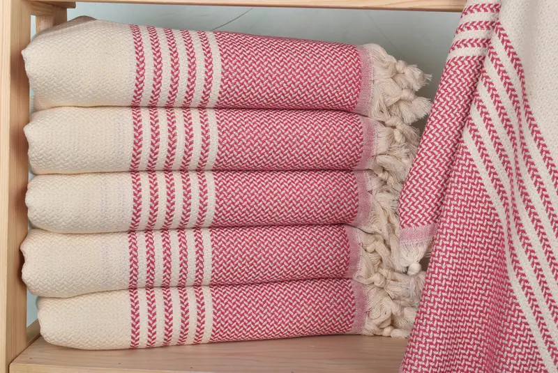 Lightweight Turkish towel, Personalized Wedding Gift, Turkish Bath Towel Set, Personalized Gift For Him, Cotton towel, 70x40 Cotton Striped Towel - 2