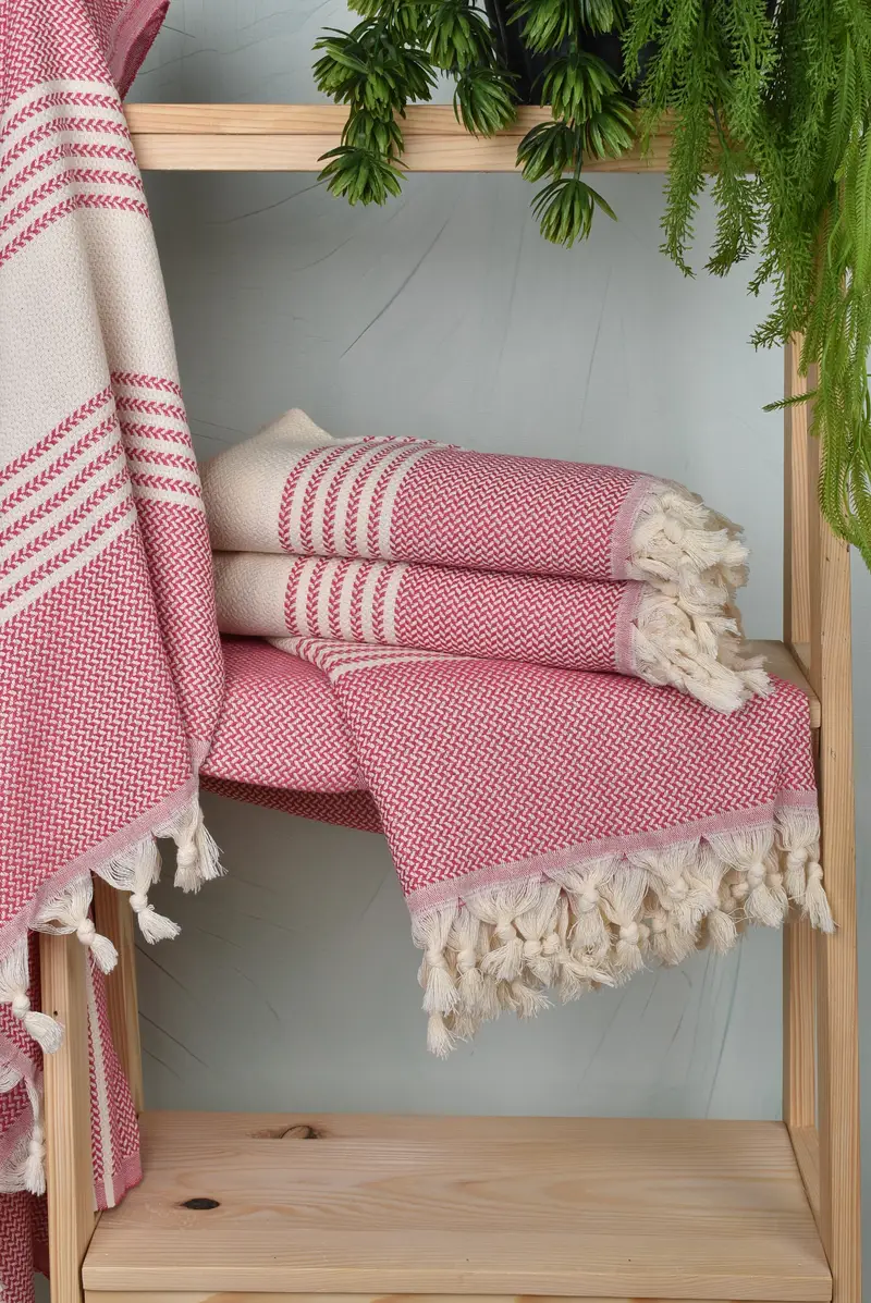 Lightweight Turkish towel, Personalized Wedding Gift, Turkish Bath Towel Set, Personalized Gift For Him, Cotton towel, 70x40 Cotton Striped Towel - 6