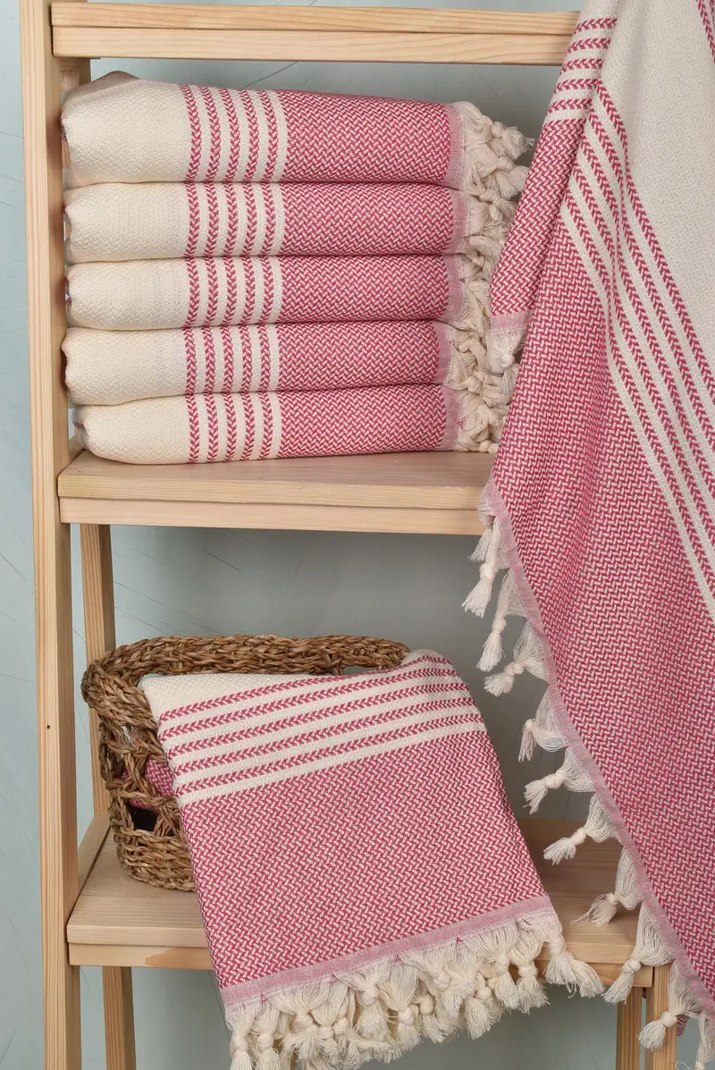 Lightweight Turkish towel, Personalized Wedding Gift, Turkish Bath Towel Set, Personalized Gift For Him, Cotton towel, 70x40 Cotton Striped Towel - 3
