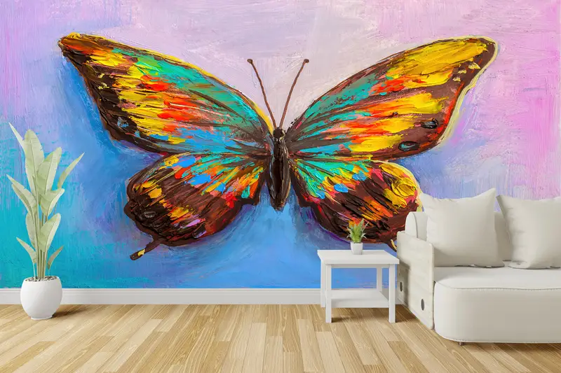 Custom Wall Paper, Wall Paper Peel and Stick, Modern Wall Painting, , Paper Wall Art, Oil Painting Print, Abstract Wall Print, - 2