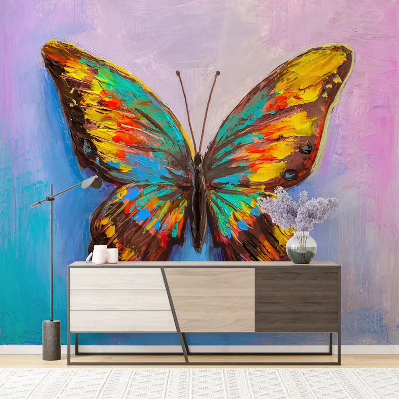 Custom Wall Paper, Wall Paper Peel and Stick, Modern Wall Painting, , Paper Wall Art, Oil Painting Print, Abstract Wall Print, - 6