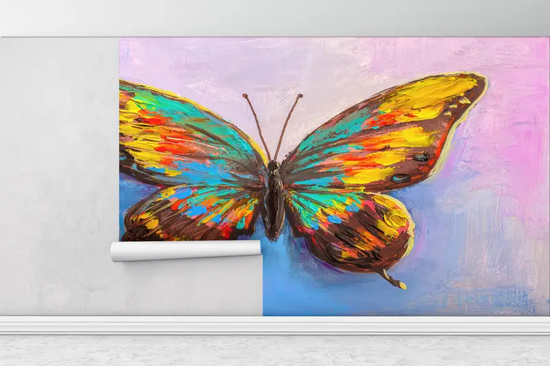Custom Wall Paper, Wall Paper Peel and Stick, Modern Wall Painting, , Paper Wall Art, Oil Painting Print, Abstract Wall Print, - 1