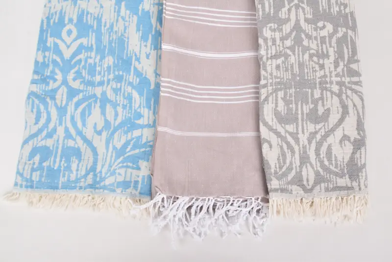 Monogram Blanket, Engagement Gift, Woven Throw Blanket, Gift For Wedding Day, Oversized Beach Towel, Housewarming Gift, 80x60 Cotton Set of 5 Towel - 8