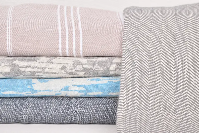 Monogram Blanket, Engagement Gift, Woven Throw Blanket, Gift For Wedding Day, Oversized Beach Towel, Housewarming Gift, 80x60 Cotton Set of 5 Towel - 2