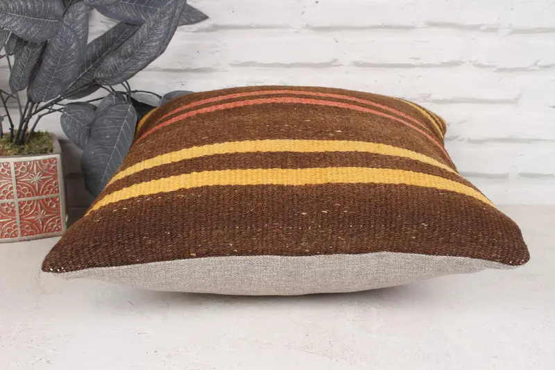 Antique Pillows, Sofa Pillow Case, 18x18 Brown Pillow Sham, Turkish Bench Cushion, Gift Pillow, Bohemian Cushion Pillow, Pillow Sham, Turkish Pillow - 5