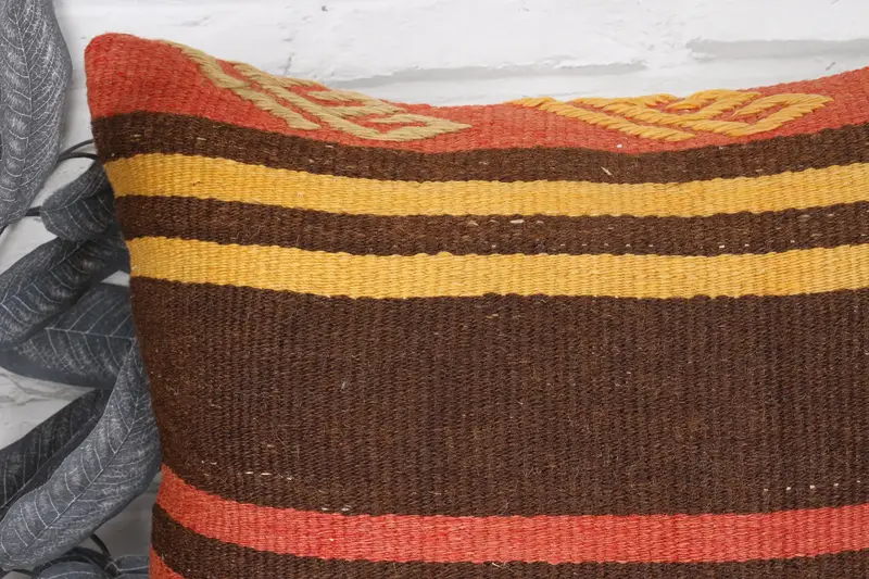 Antique Pillows, Sofa Pillow Case, 18x18 Brown Pillow Sham, Turkish Bench Cushion, Gift Pillow, Bohemian Cushion Pillow, Pillow Sham, Turkish Pillow - 2