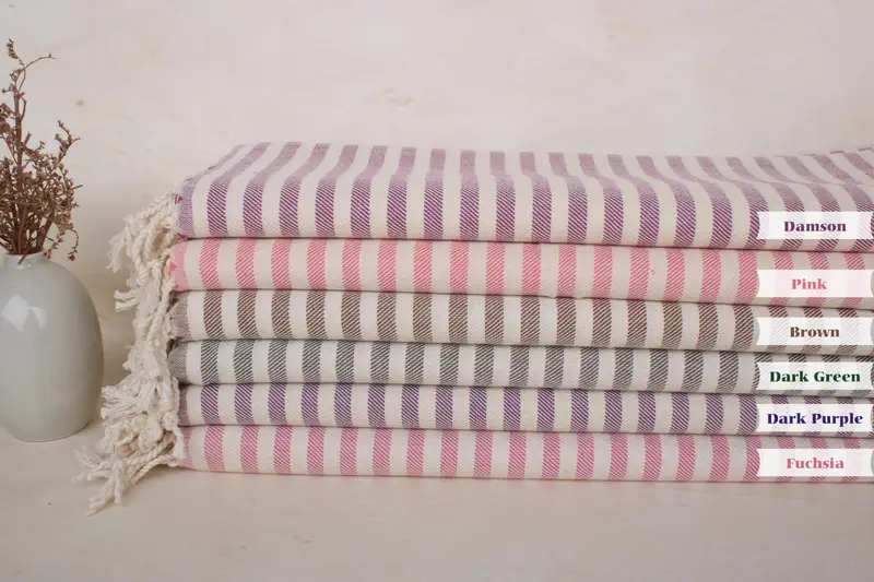 40x24 Cotton Striped Towel, Home Decor Towel, Personalized Dish Towel, Personalized Hand Towel, Valentine Day Gift For Her, Custom Hand Towel - 2