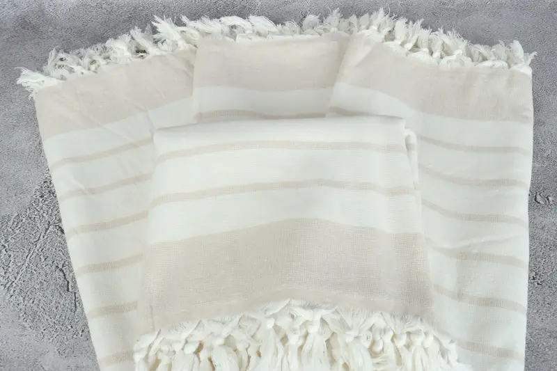 68x39 Cotton Striped Towel, Bride Gift, Wedding Towel, Bridesmaid Gifts, Gifts For Him, Luxury Turkish beach towel with fringe, Beach Towel Bulk - 4
